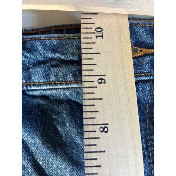 Universal Thread Shorts Vintage Midi Womens Denim size 6 / 28R Frayed Hem Mid-Ri - Picture 6 of 8